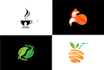 create simple flat logo design