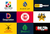 do simple modern minimalist business logo designs, round badges, stickers, label