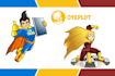 create premium superhero cartoon mascot character