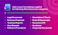 format your word documents using style based formatting