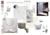 create a mood board for the kitchen and bathroom