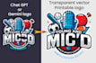 manual redraw ai generated logo vectorize, raster to vector by adobe illustrator