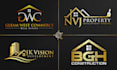 do unique real estate construction property and modern logo design