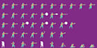 make a professional animated pixel art character sheet for your 2d game