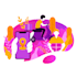 create amazing flat illustration for web or apps, etc