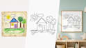 trace kids drawing into a clean digital illustration for print and merch