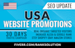 drive real SEO google organic targeted USA web traffic promo