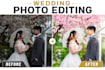 do professional wedding photo editing and retouching