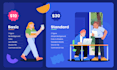 create a flat and isometric illustration for apps and web