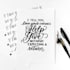 do custom hand lettering or calligraphy