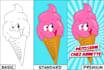draw cartoon object, logo, banner etc