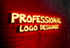 photoshop neon logo well