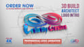 create wonderful 3d build architect logo intro