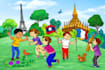 illustrate cute children storybook illustrations in colourful cartoon style