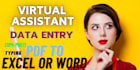 do accurate data entry, PDF to word excel CSV conversion