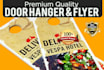 design door hanger and rack card in 24 hours