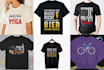 do custom illustration and typography t shirt design