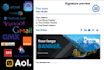 design professional email signature clickable and animated
