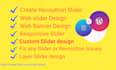 create or fix slider revolution, website slider,  banner design