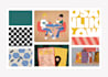 design brand identity including logo color palette typography and mood board