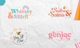 design custom trendy hand drawn logo and branding kit with brand identity