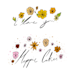 hand draw a flower power logo
