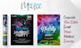 design music posters party flyers leaflets ready to print