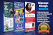 do outstanding signage design or roller banner in 24 hours