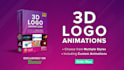 create 3d logo animation intro video