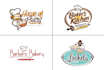 design bakery, sweet, cake, cupcake and professional logo