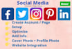 create and set up social media accounts, business profiles