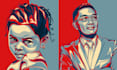 create an amazing vector pop art hope style