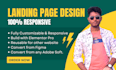do responsive landing page design with elementor pro