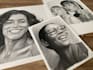 hand draw pencil portrait, pencil sketches, family portrait