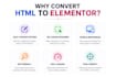 convert static HTML to wordpress elementor