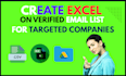 data entry specialist for email collection, data mining, lead generation