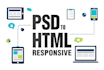 convert PSD to html, sketch to html responsive