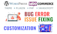 fix wordpress bug woocommerce issues PHP javascript errors