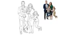 draw a modern minimalist line art portrait illustration