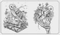 create super artistic line art illustration