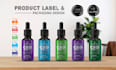 do cbd label design, hemp label, bottle label and packaging design