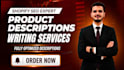 write compelling ecommerce seo shopify product descriptions