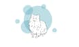 create a black and white line illustration design for your pet
