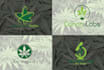 do creative cannabis cbd oil hemp and natural logo design