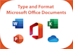 type and format microsoft word document for you