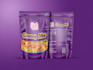design custom stand up pouch packaging with print ready files and 3d mockup