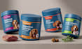 design a modern food product packaging label with 3d mokcup