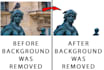edit out the background of your images in 24 hours