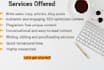 offer SEO optimized content writing services