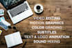 do professional video editing and motion graphics